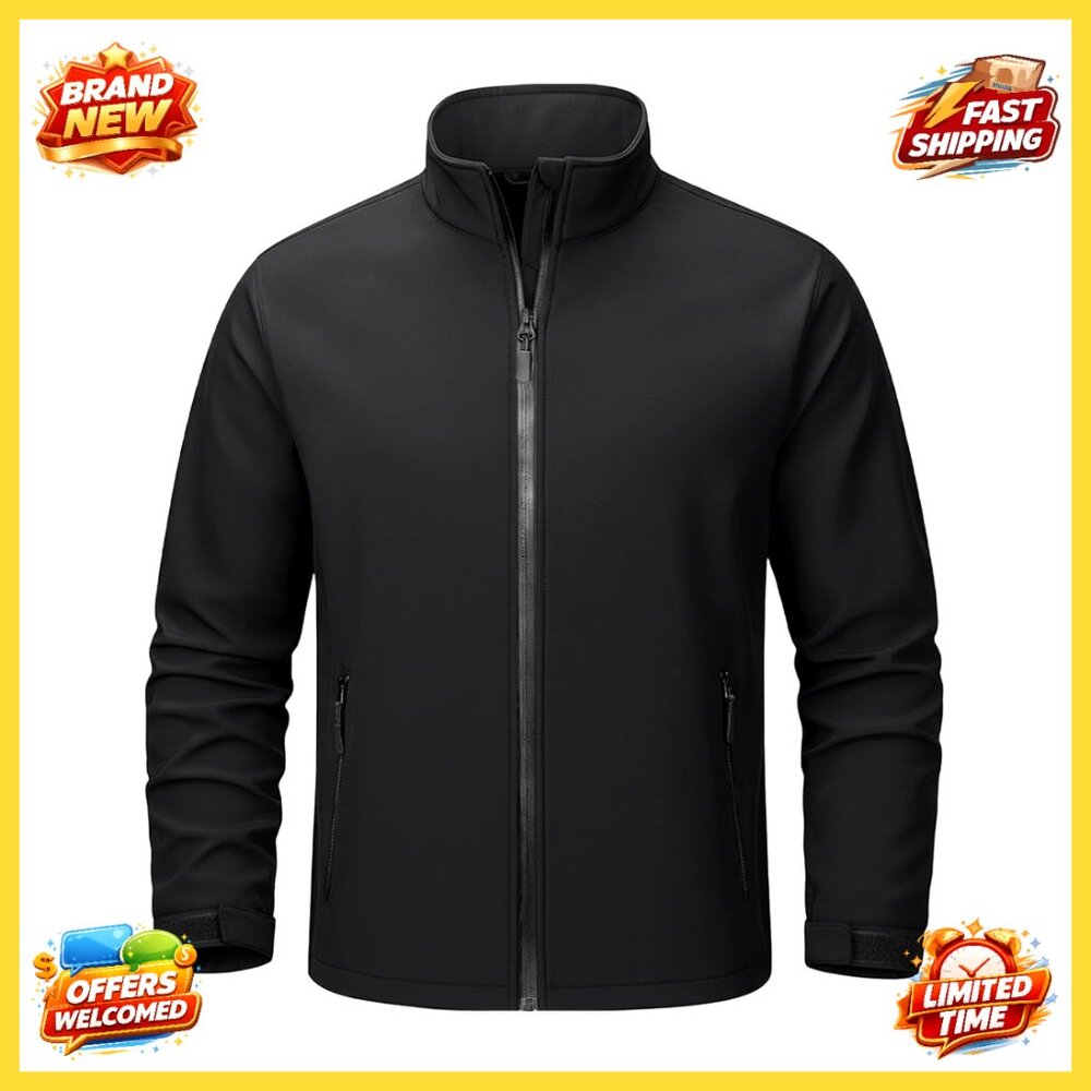 Men's Lightweight Softshell Jacket Waterproof Fle… - image 1